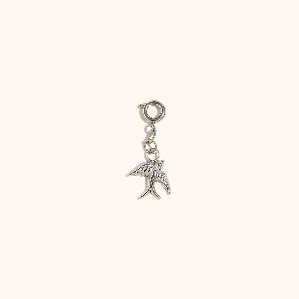 Swallow pendant-steel color