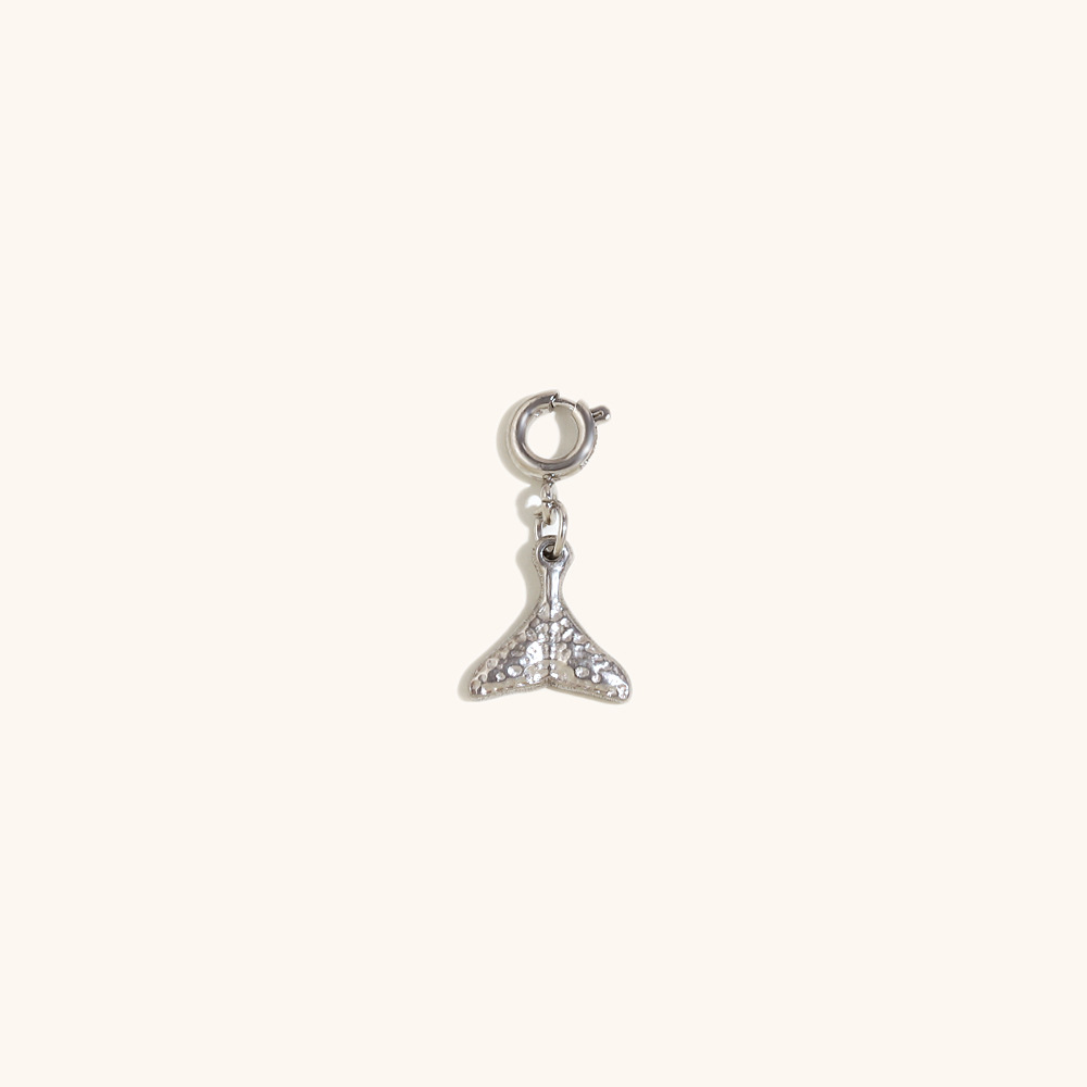 Fish tail pendant-steel color