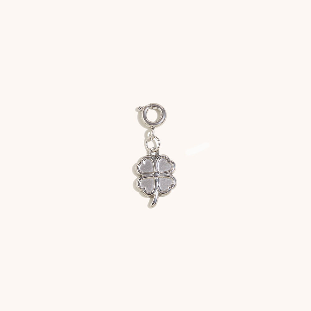 Four-leaf clover pendant-steel color