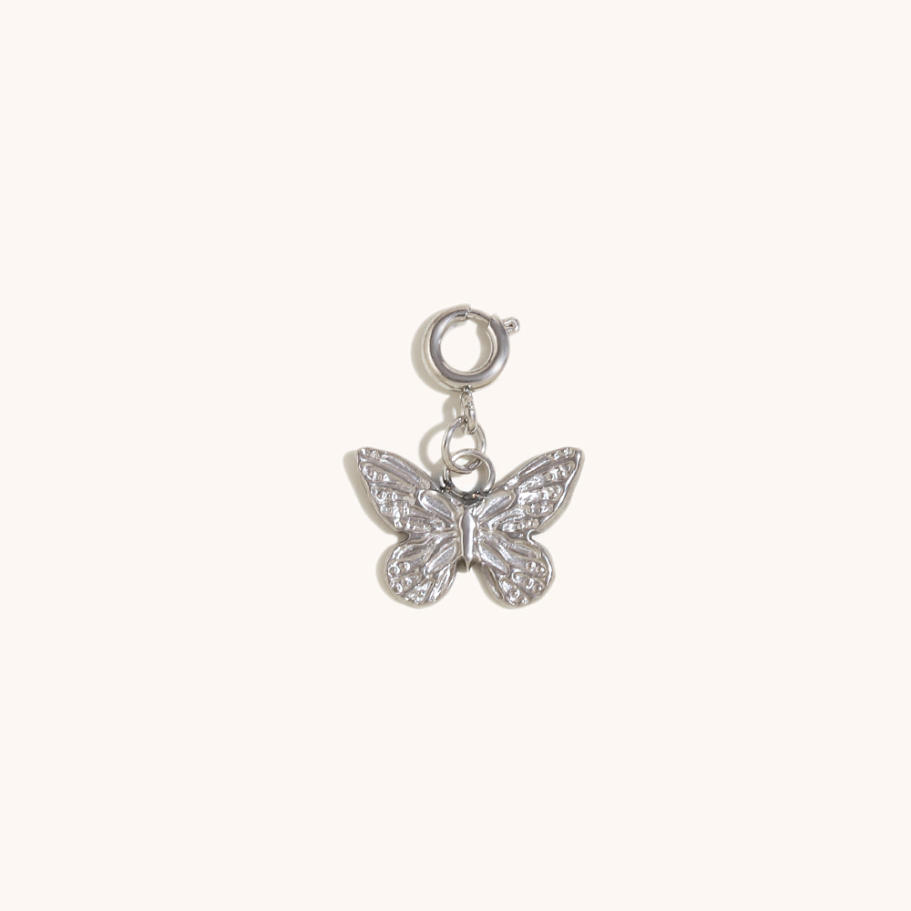 Butterfly pendant-steel color