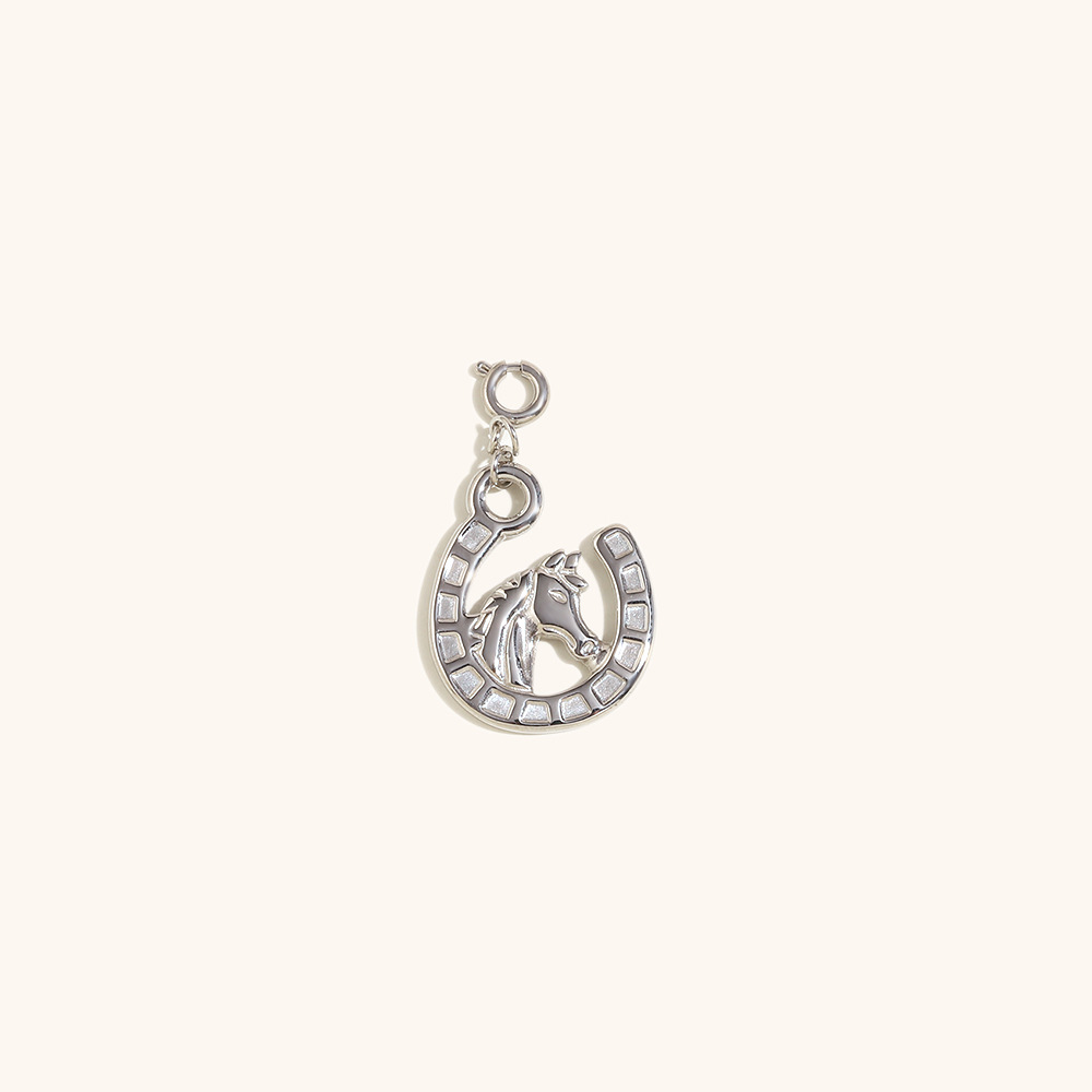 Horse head pendant-steel color