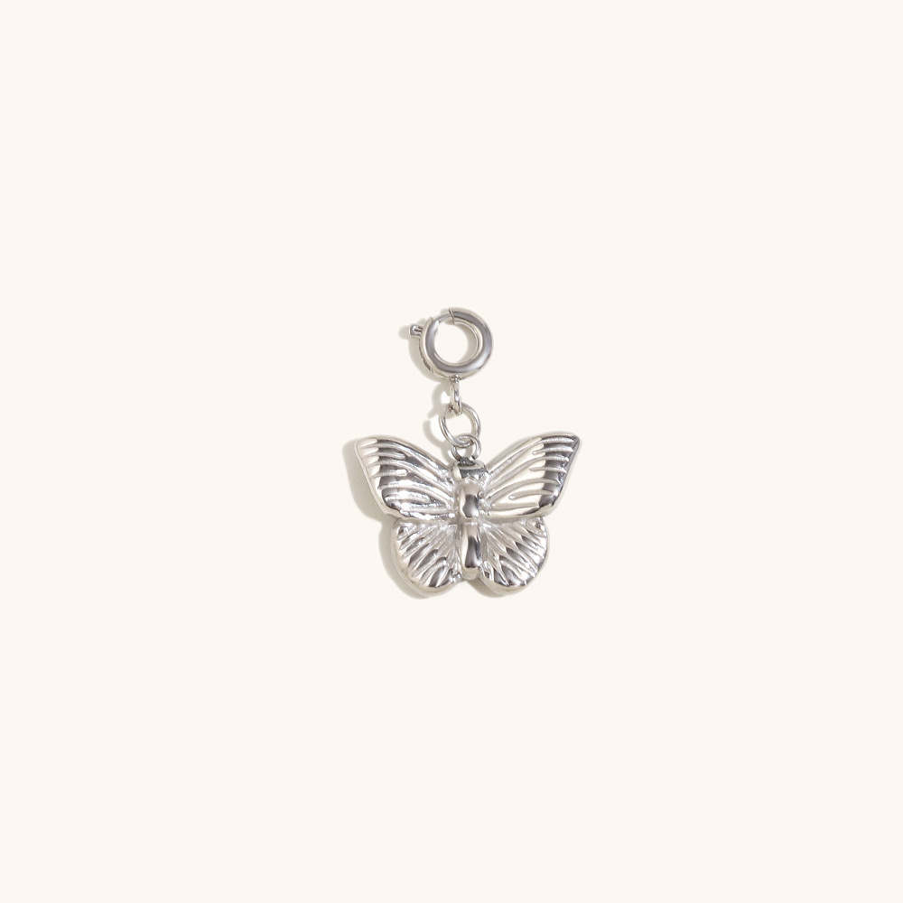 Butterfly pendant-steel color-2