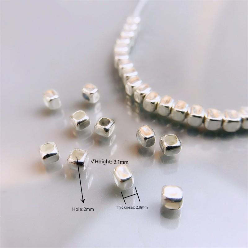 square broken silver 3mm