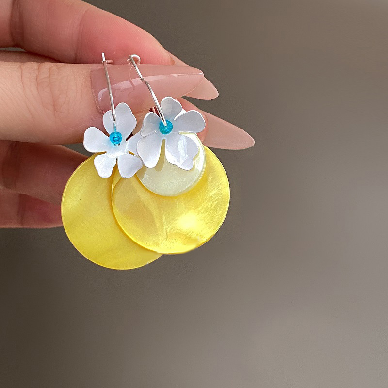 39 # Earrings-silver-yellow