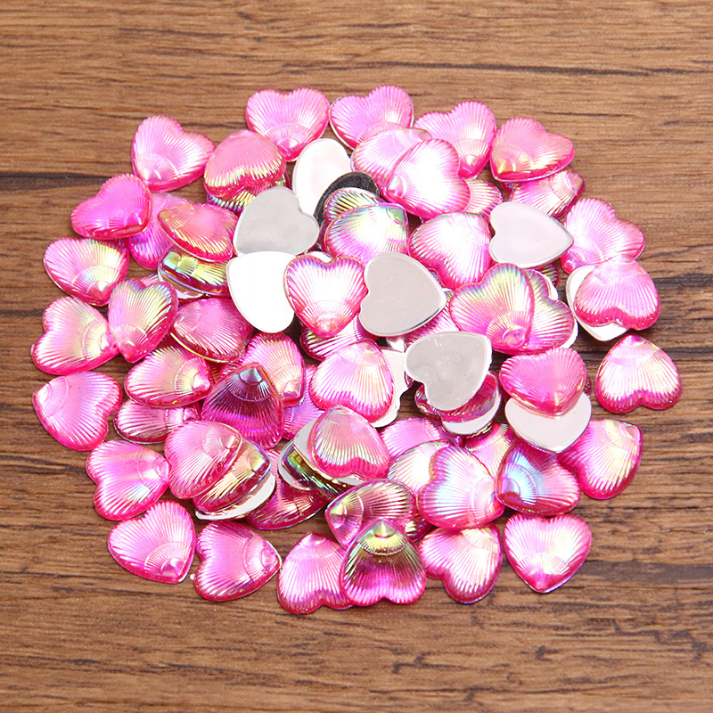 Rose red heart 10mm 0.1g