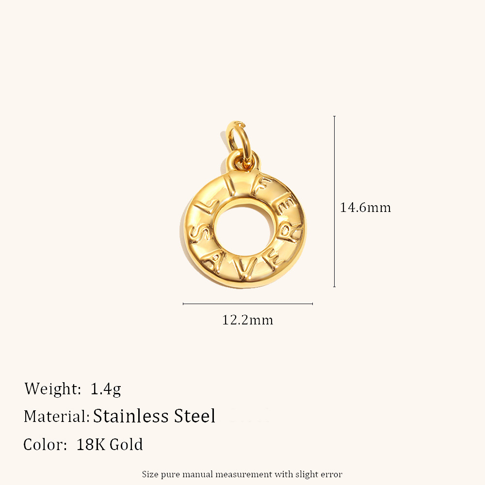 Donut pendant - gold