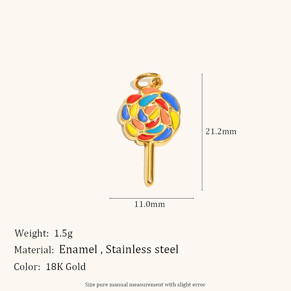 Large circle candy pendant-gold
