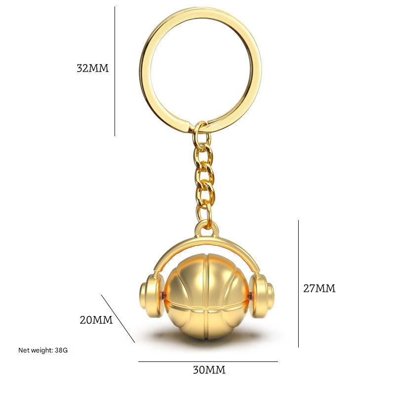 X-1857 blue ball headphones gold