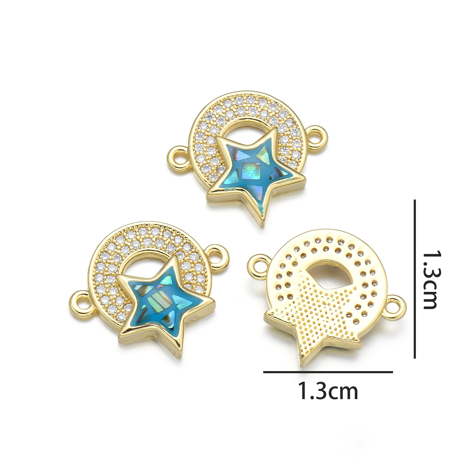 Round Star (peacock blue)