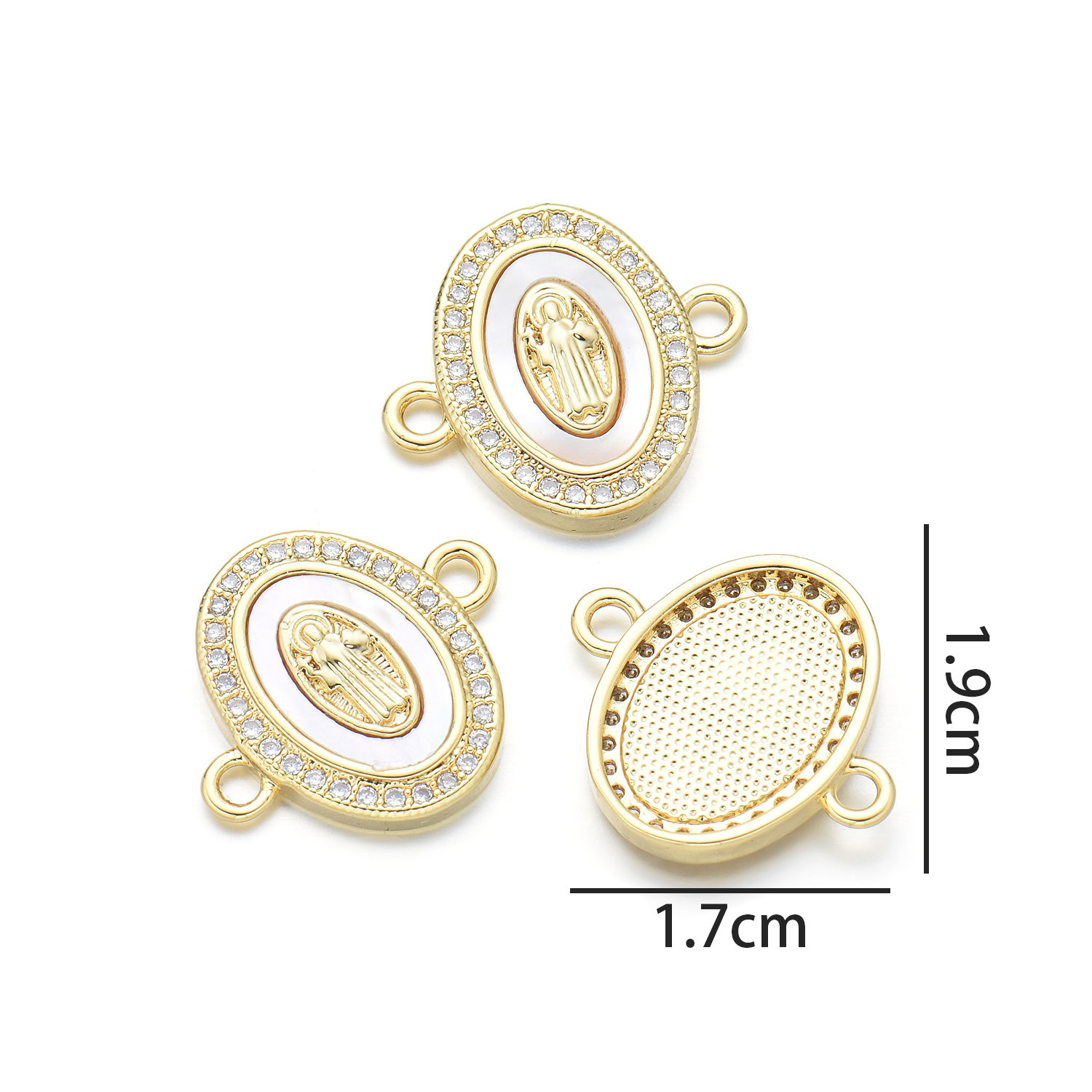 Oval Phnom Penh godfather hand card (natural shell)