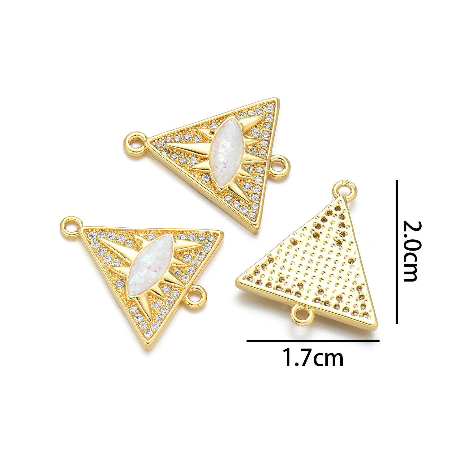 Triangle eyes (colorful pink opal)