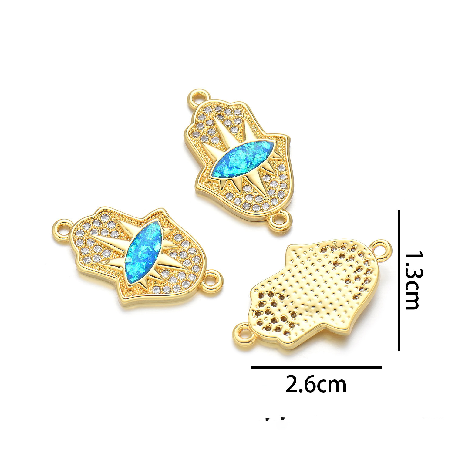 Palm eyes (peacock blue opal)