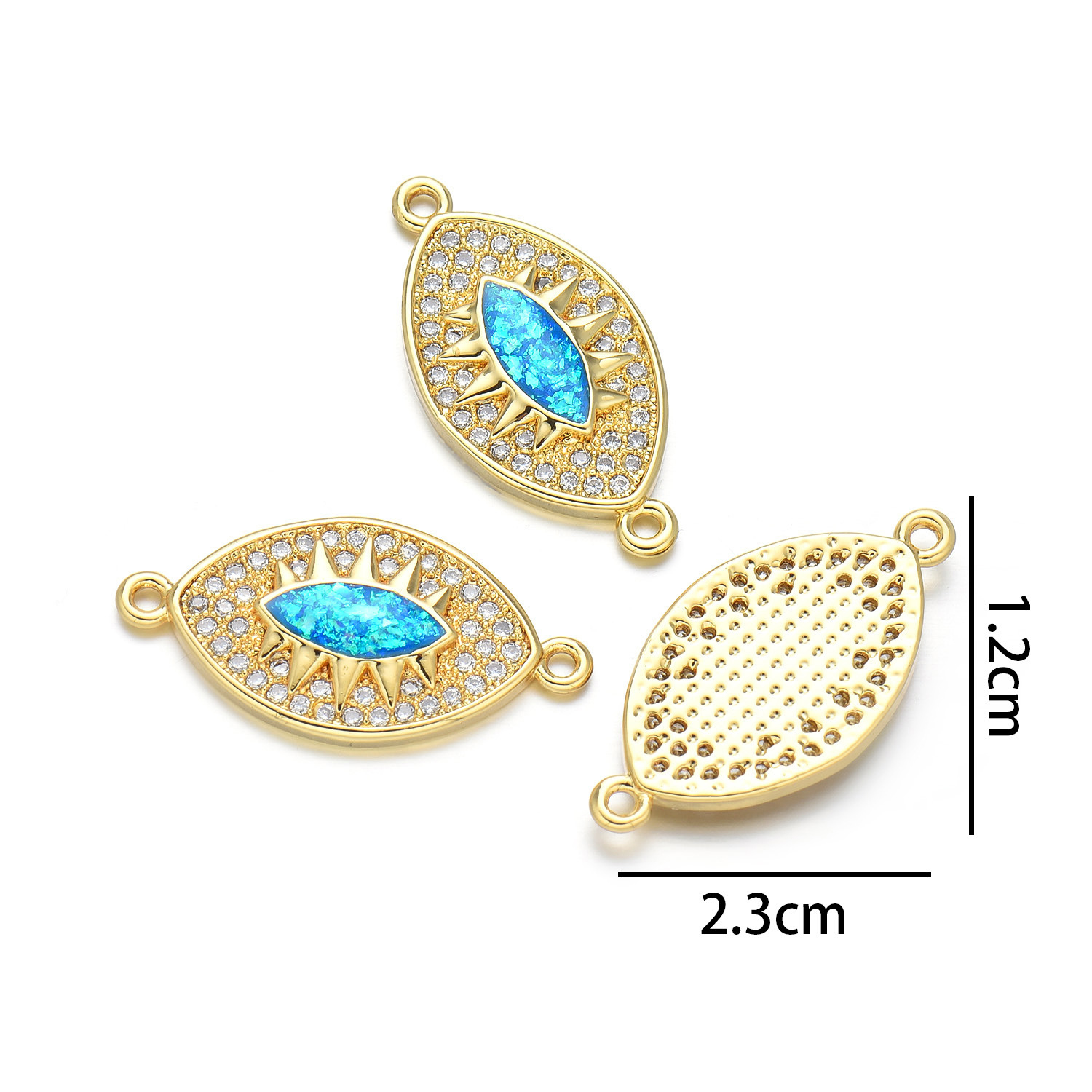Eyes (peacock blue opal)