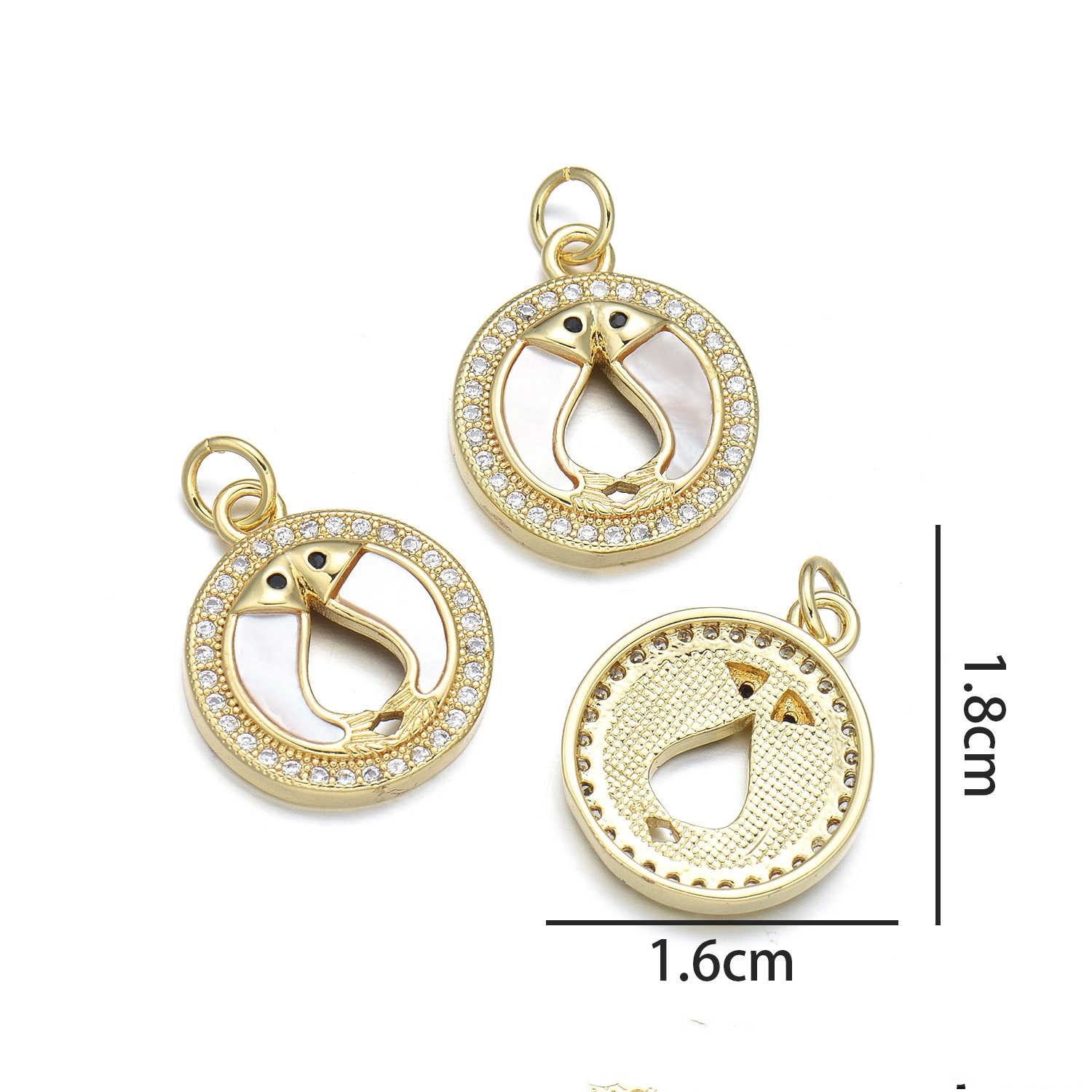 Double koi pendant (natural shell)