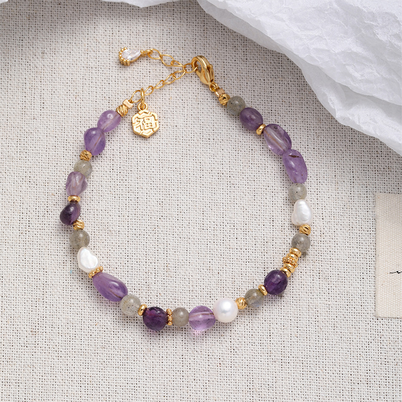 [freshwater pearl   copper   natural stone]: nl03744b