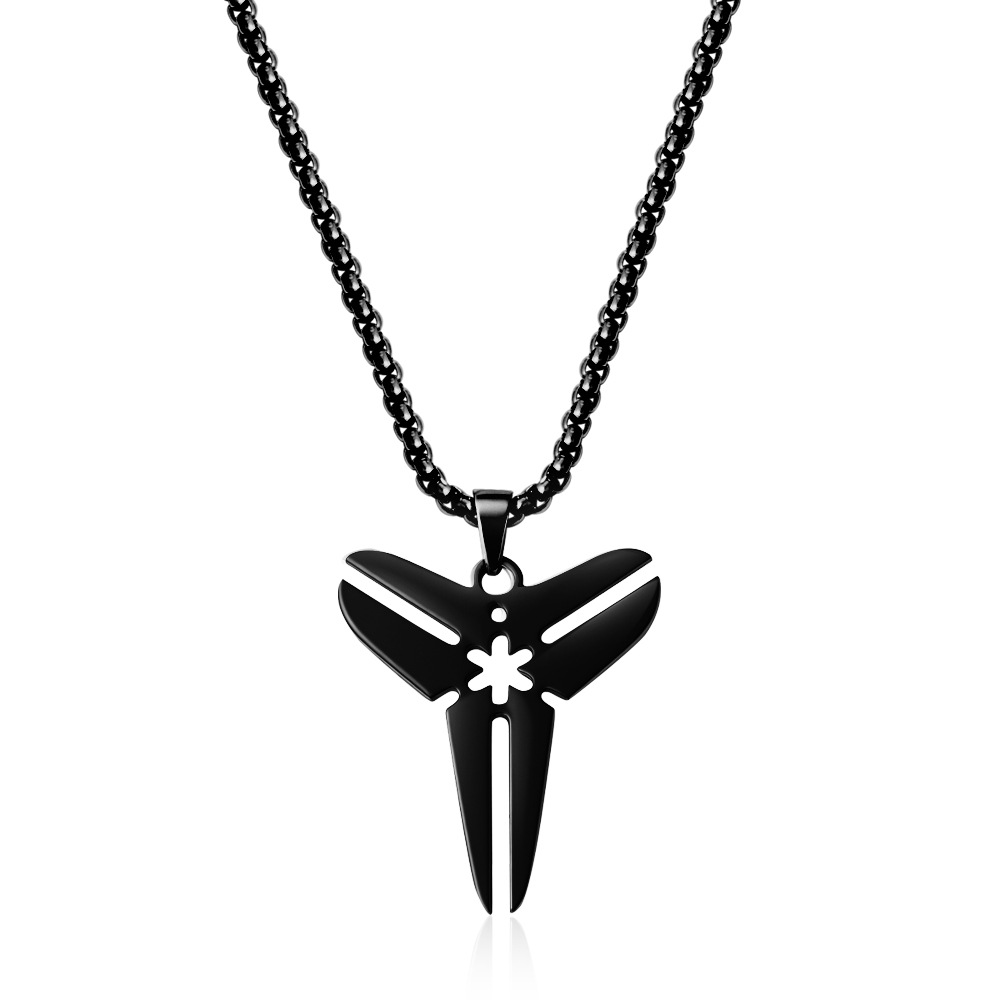 Polished full gloss triangle pendant black