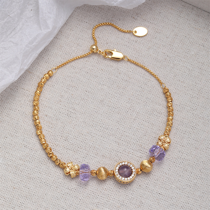 [copper plated with 18k real gold   natural stone]: nl03779b
