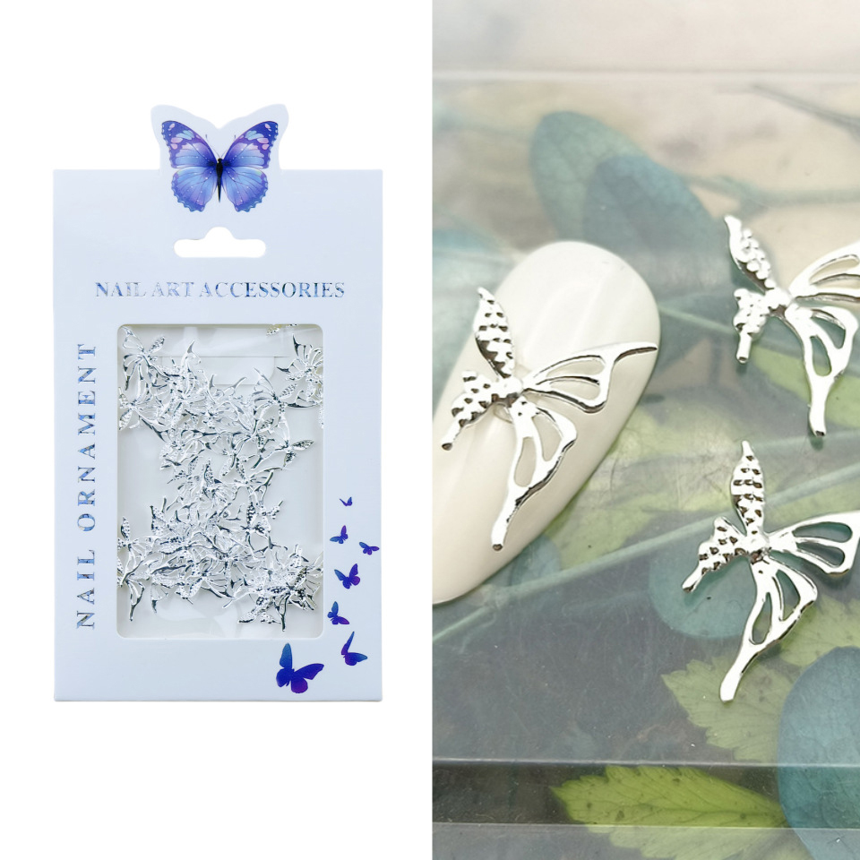 Long wing hollow butterfly-silver