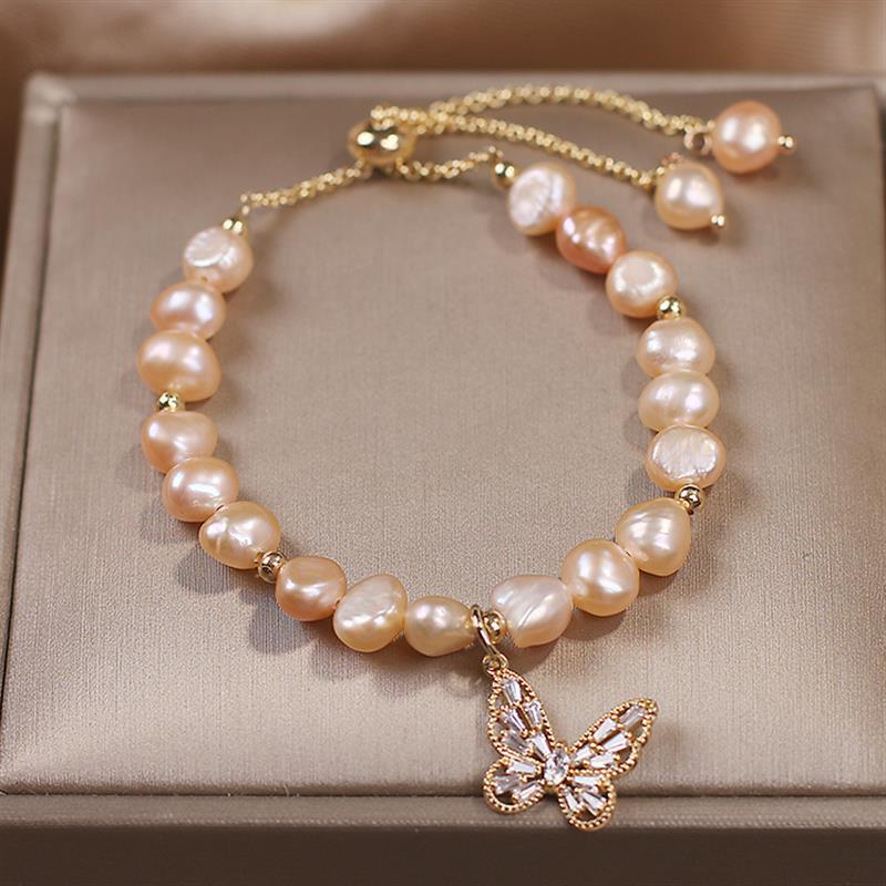 Champagne Stretch Pearl Butterfly