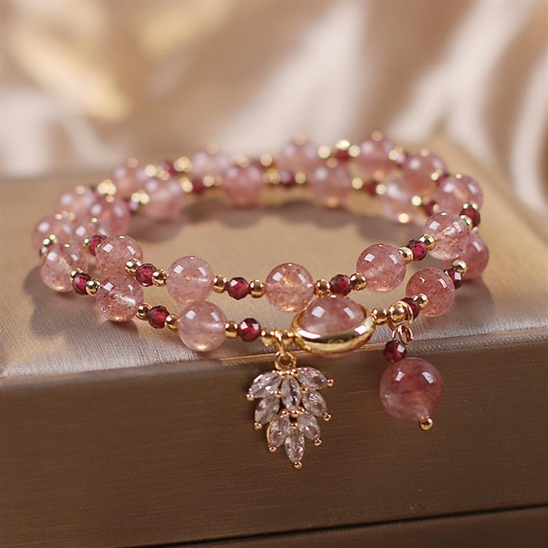 Wine red maple leaf strawberry Crystal