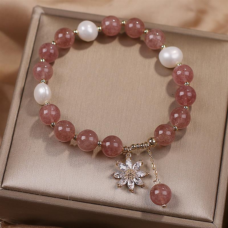 Dark Peach Strawberry Crystal Daisy