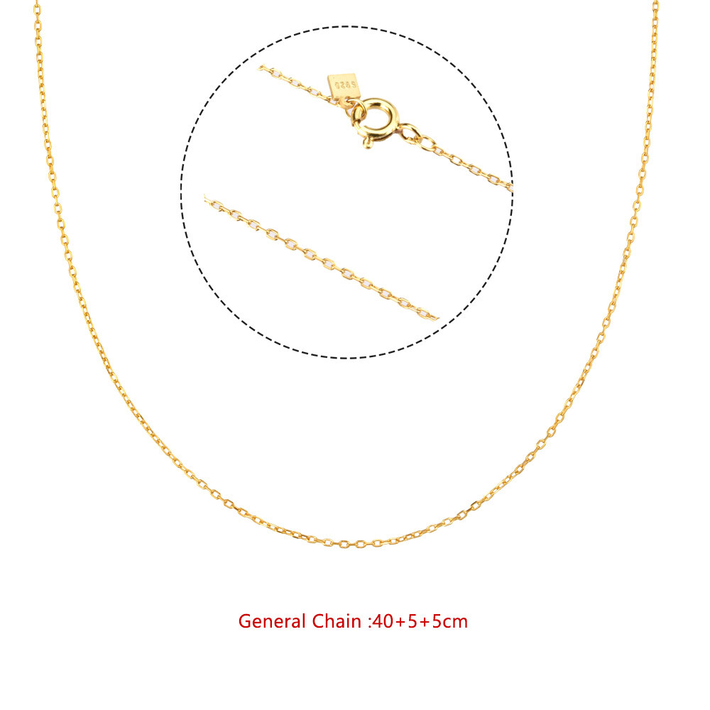 [B] 18k gold/chain without pendant