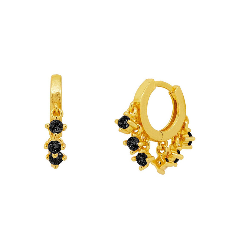Black zircon (gold color)