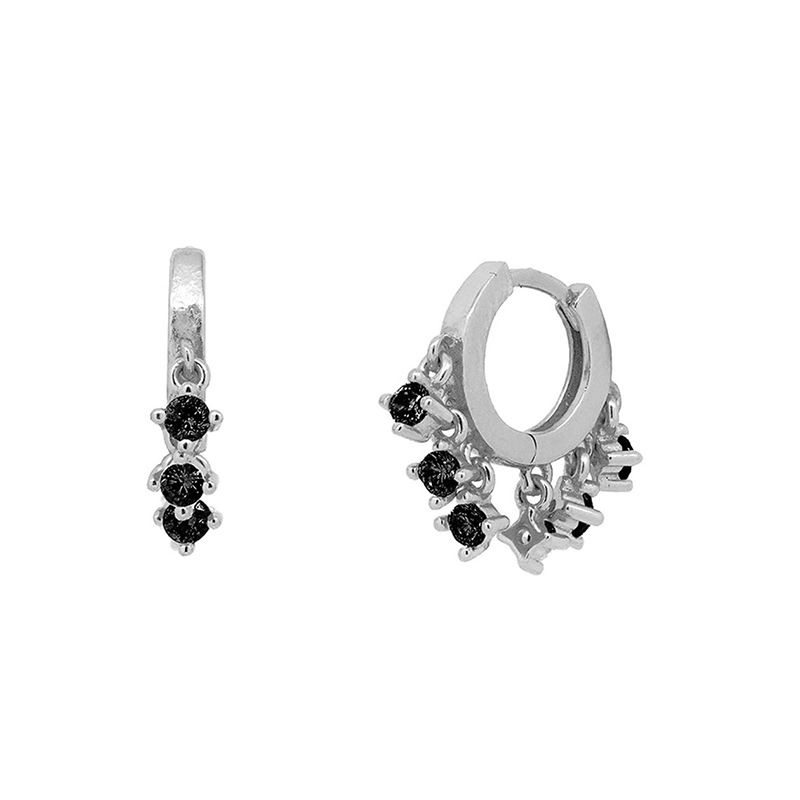 Black zircon (white gold)