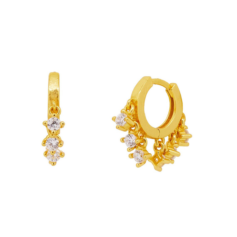 White zirconia (gold color)