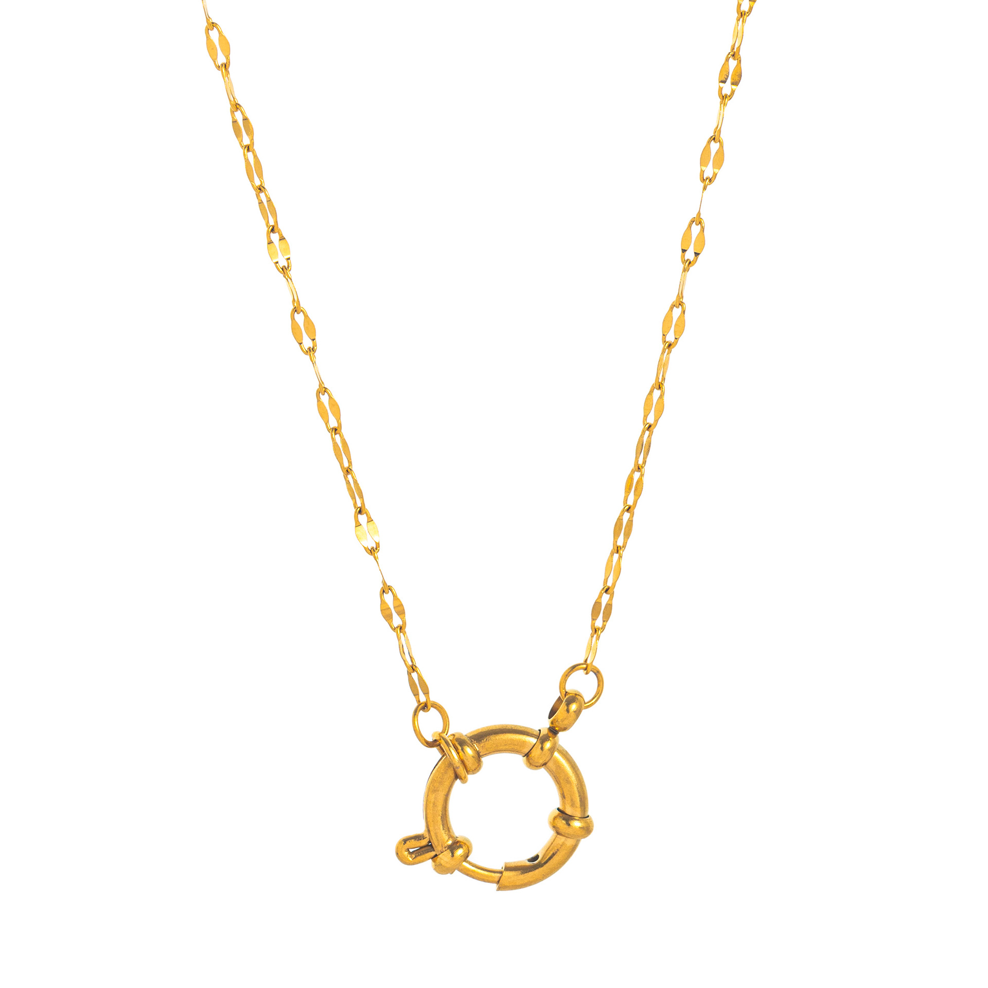 45cm with 5cm extender chain/2*4mm twist chain live ring