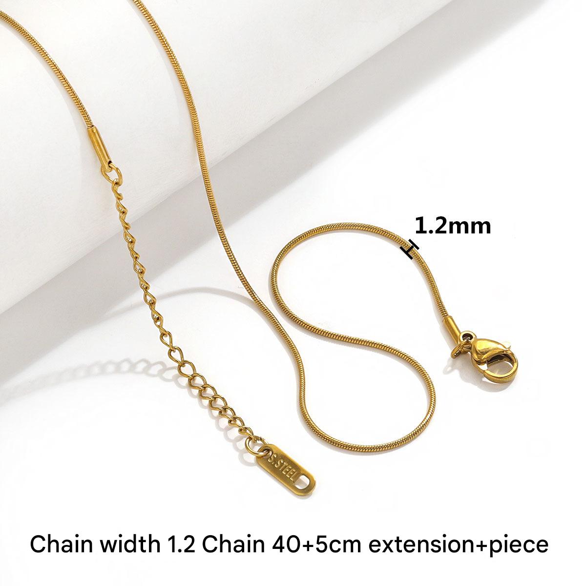 1.2 Round snake-18K vacuum gold