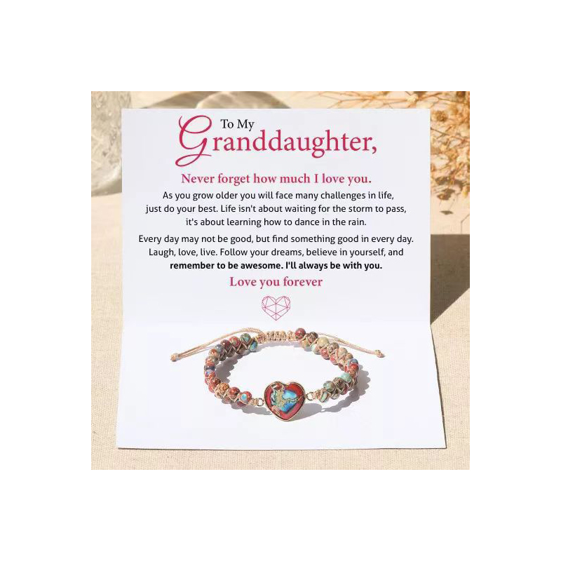 Red red and blue love granddaughter card