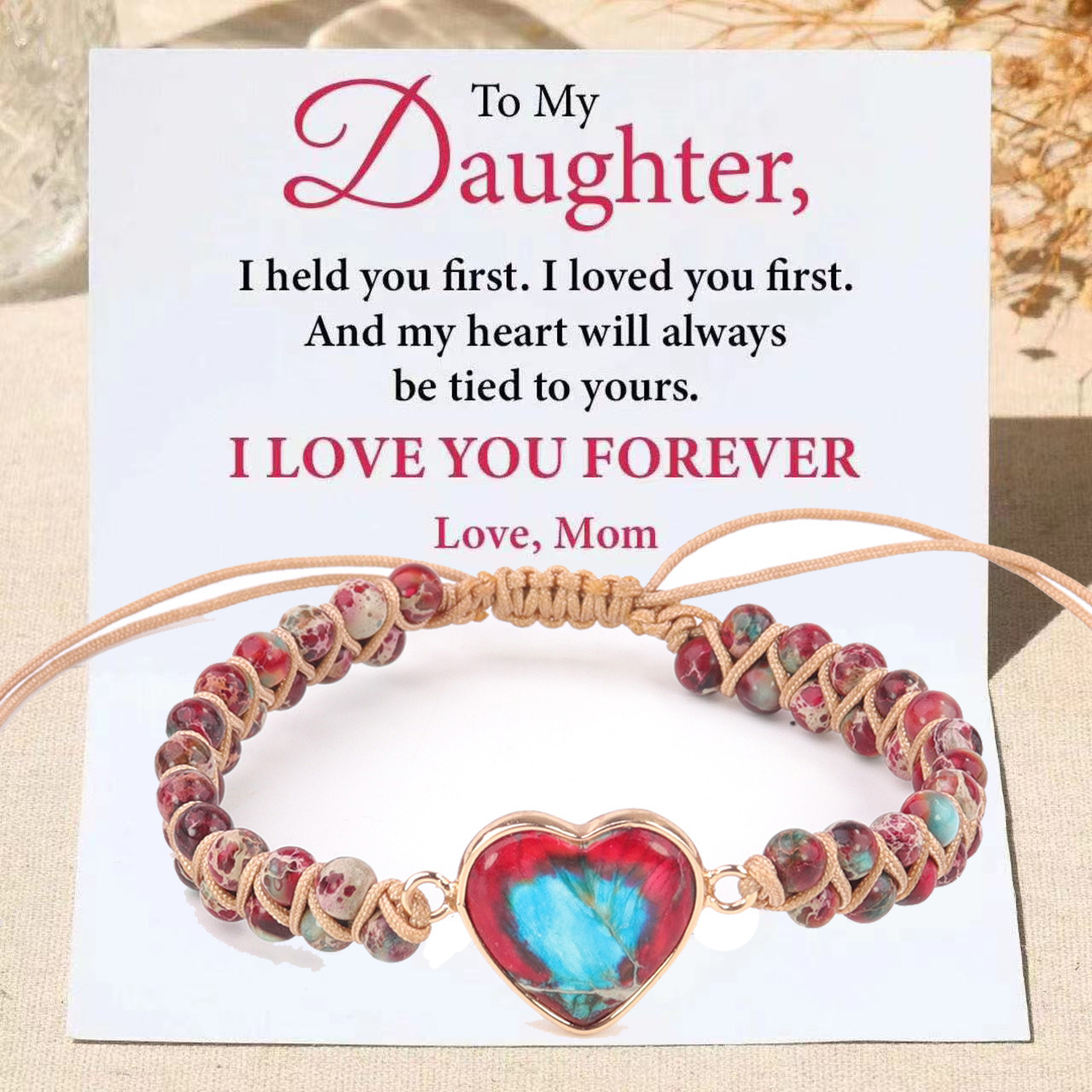 Red red and blue love card