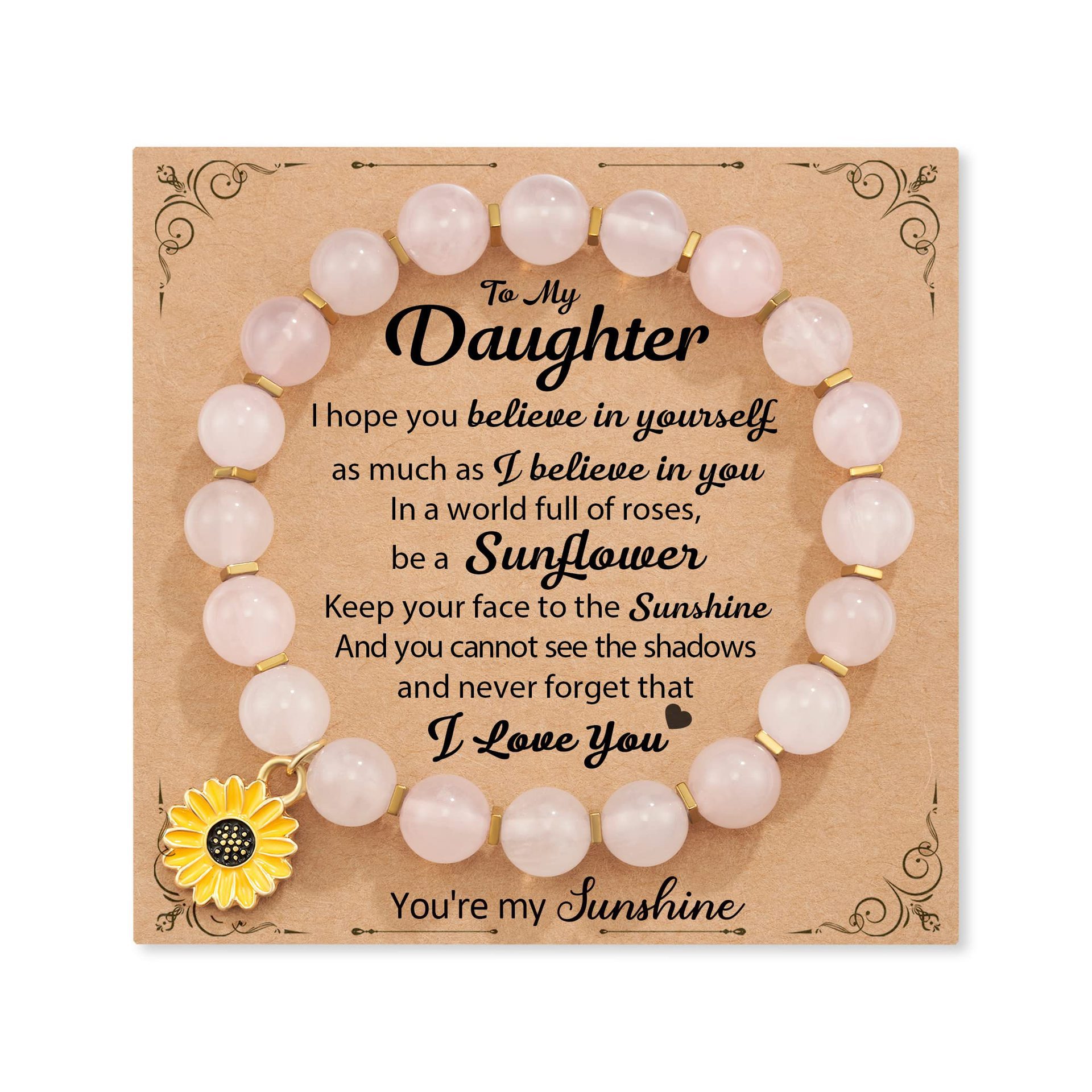 Powder Crystal Sunflower Pendant Daughter Card
