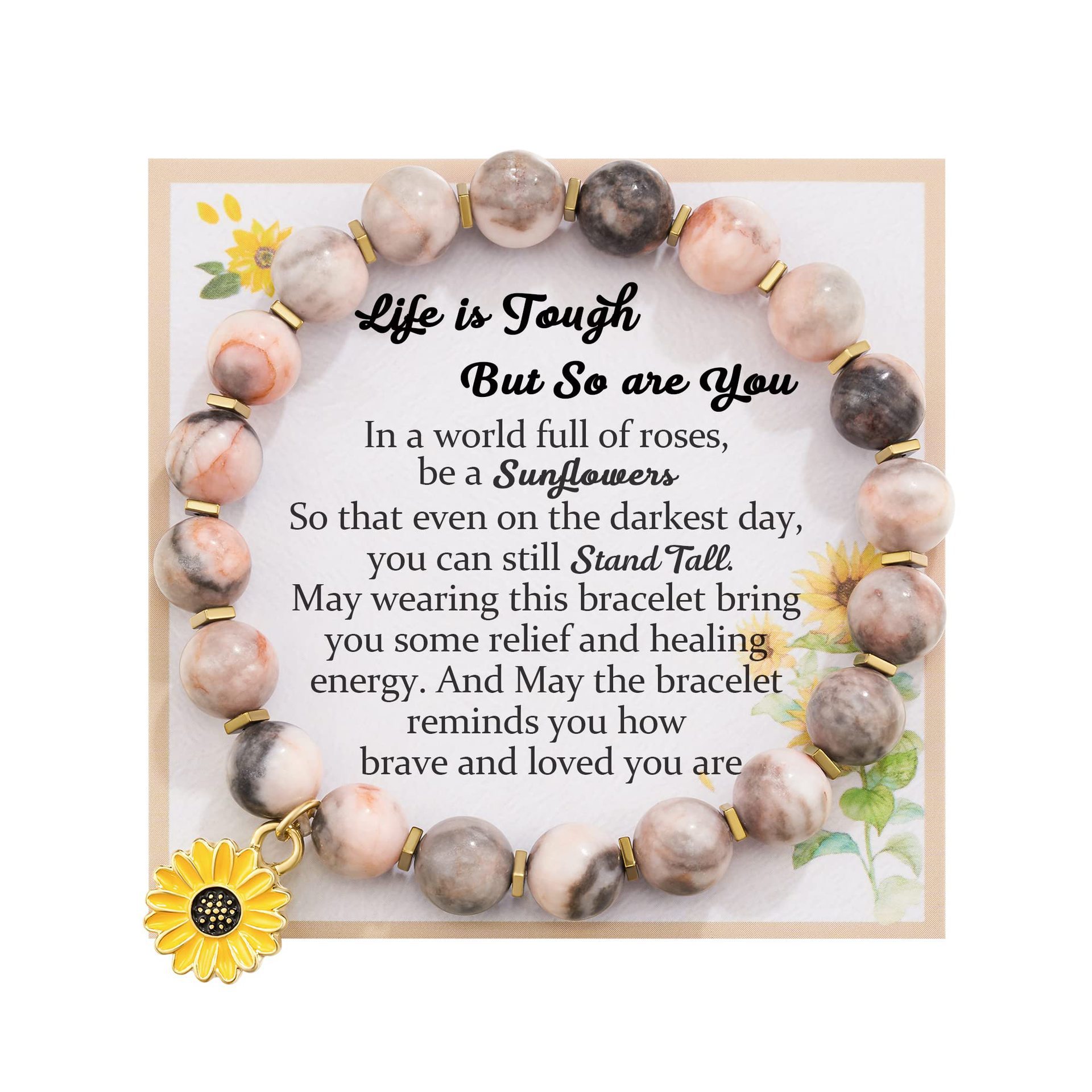 Pink Zebra Sunflower Pendant Life Card