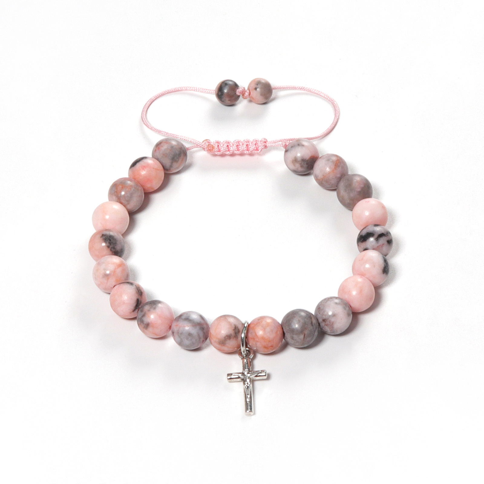 Pink Zebra Cross Pendant