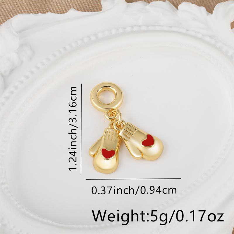 Diy accessories pendant (red heart)