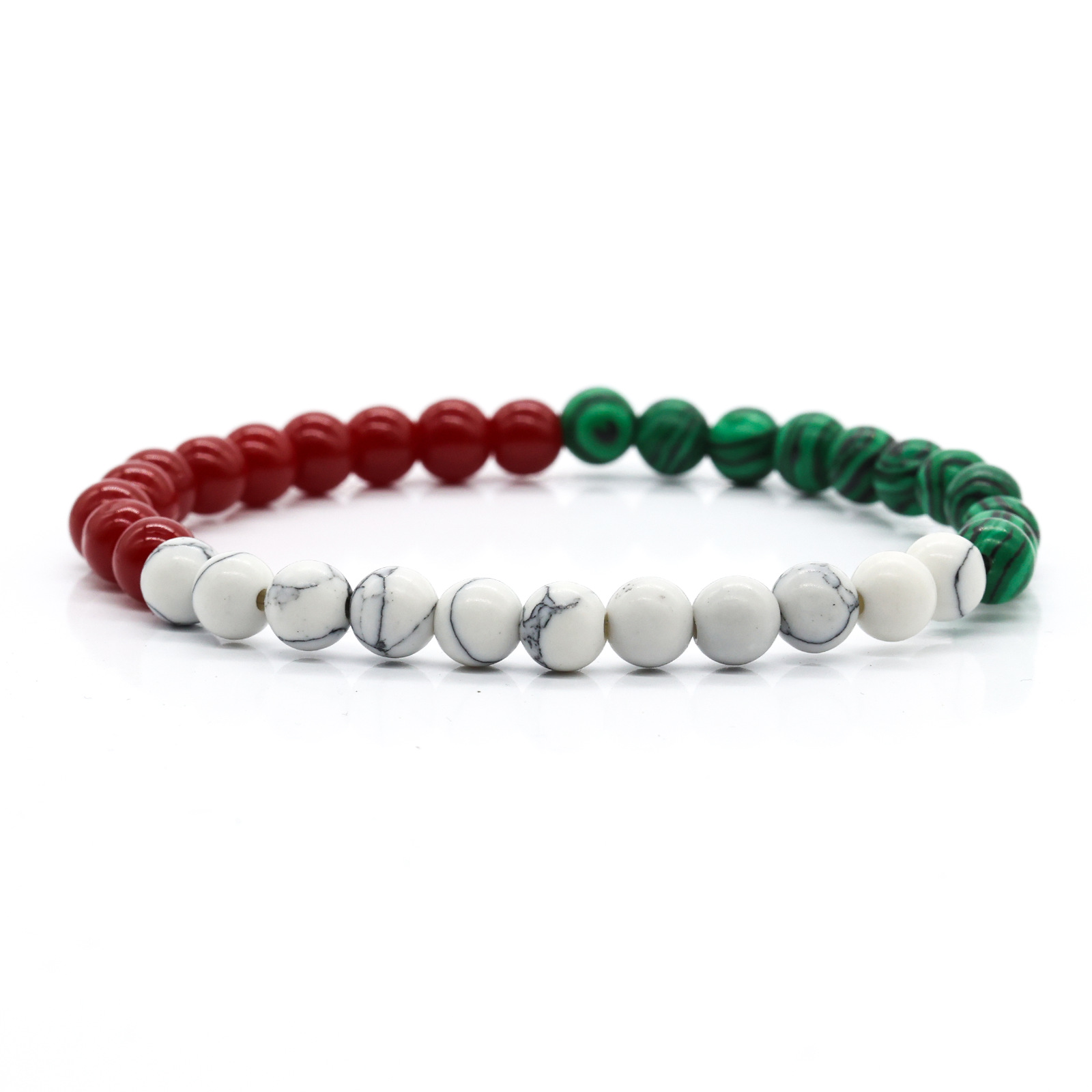 White turquoise   malachite   carnelian