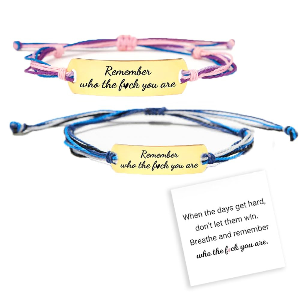 Remember engraved bracelet set