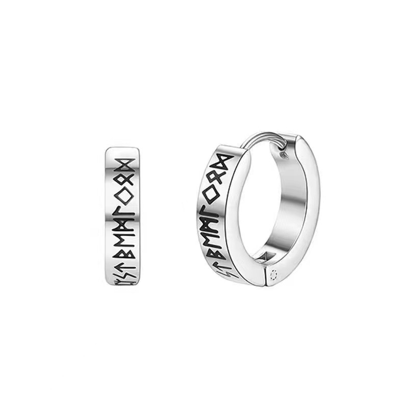 Steel earrings single 4*12mm