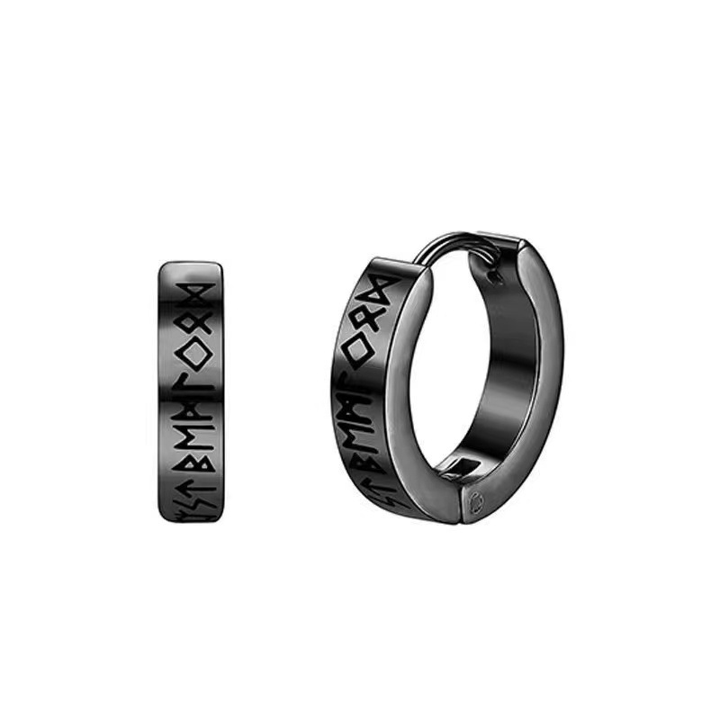 Black earrings single 4*12mm