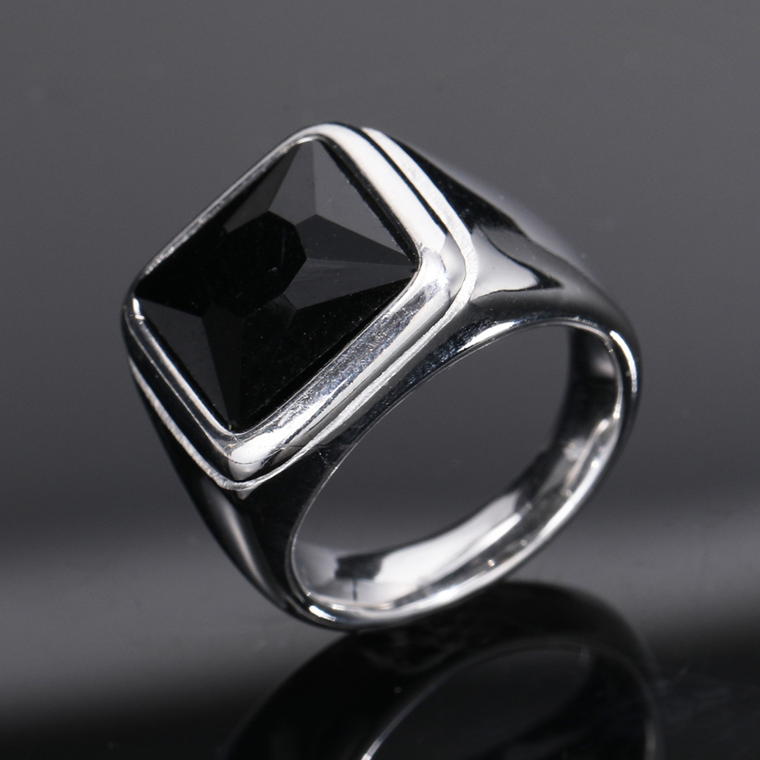 Steel black gem