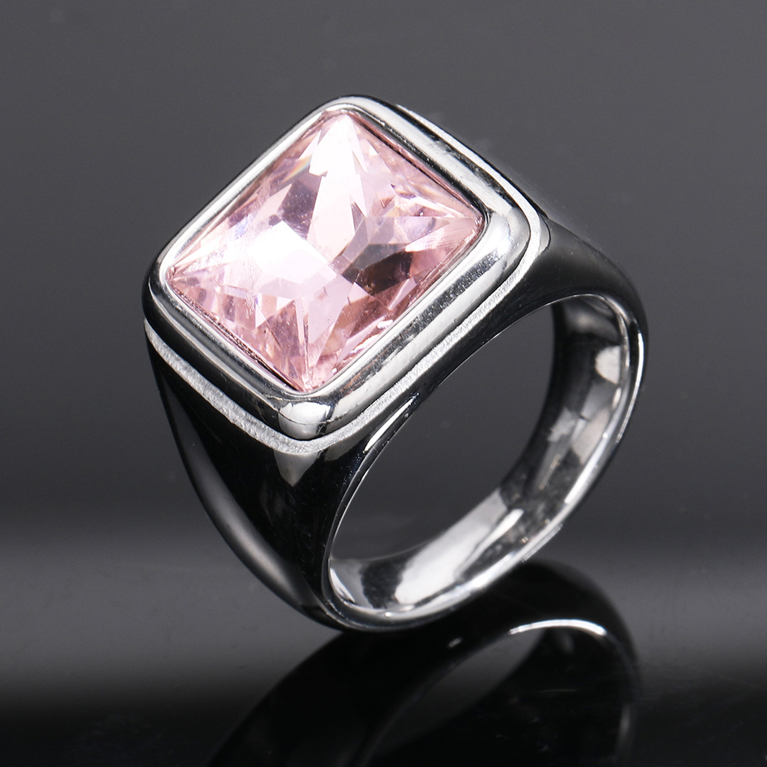 Steel pink gem