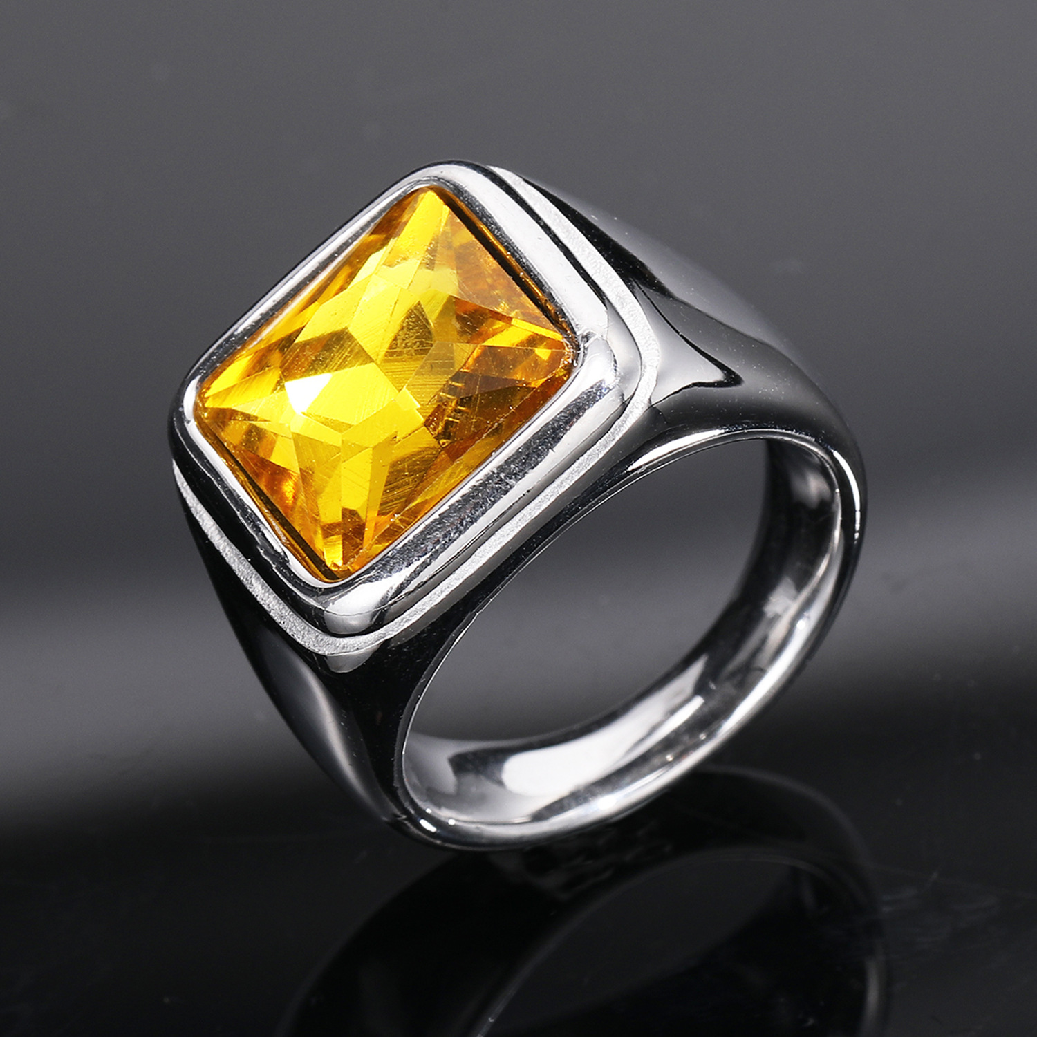 Steel yellow gem