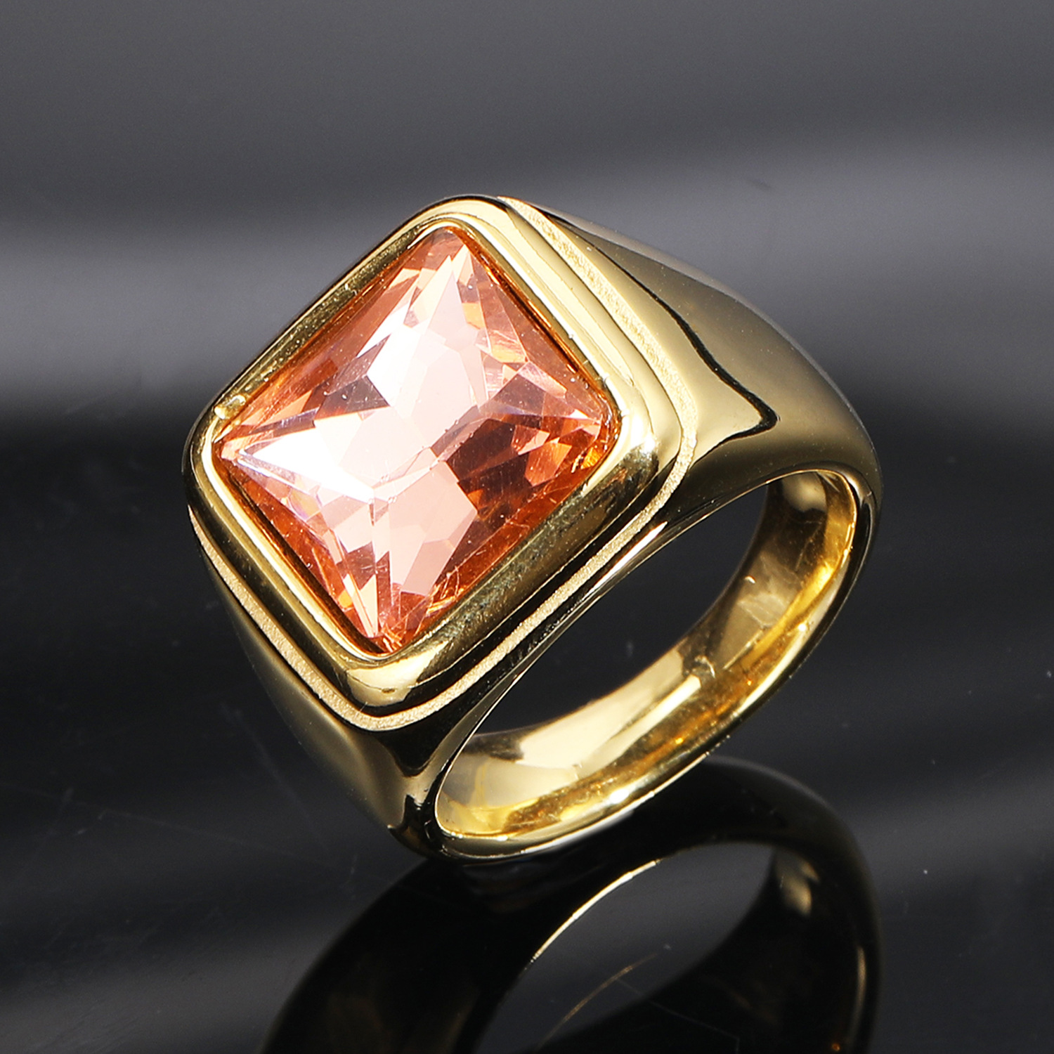Gold champagne gem