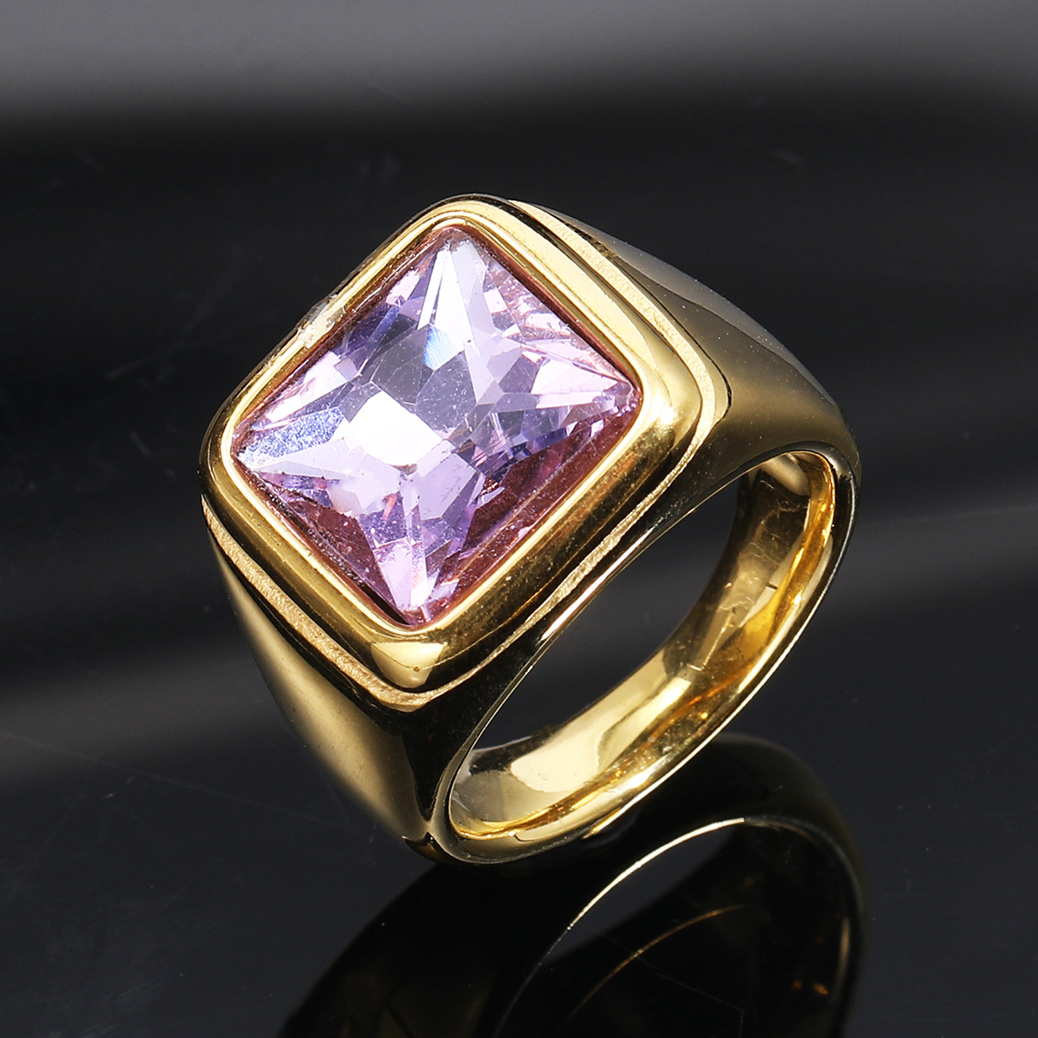 Gold purple gem