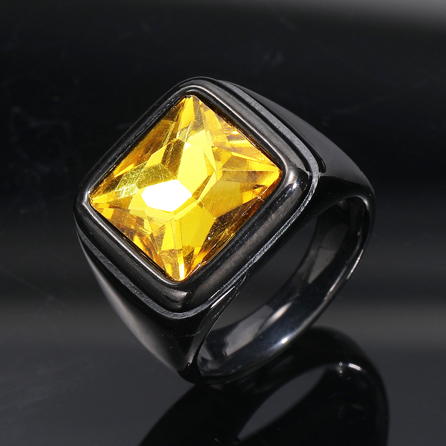 Black yellow gem