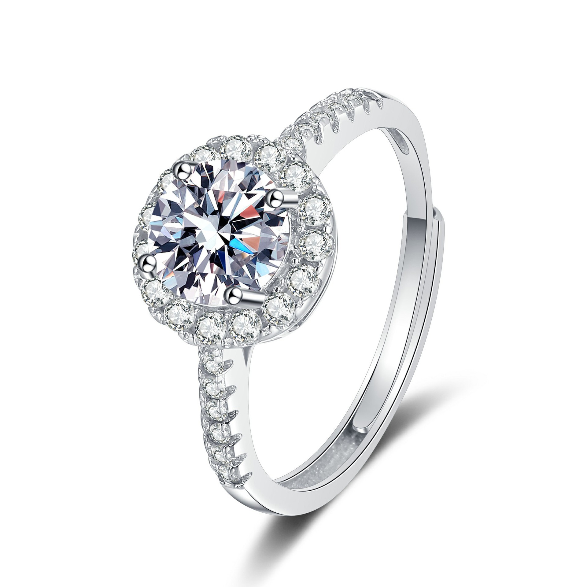 Round ring (white diamond)