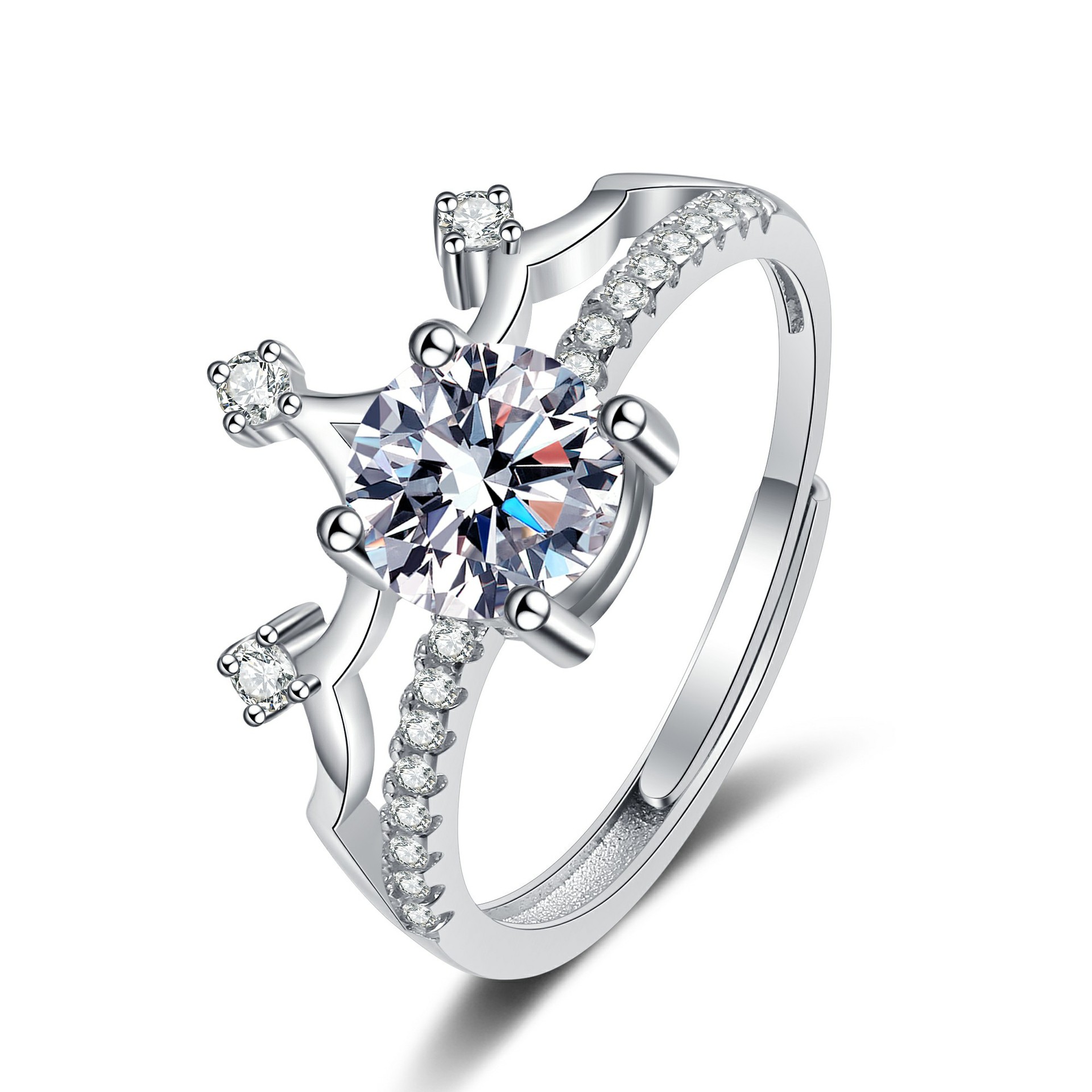 Crown ring (white diamond)