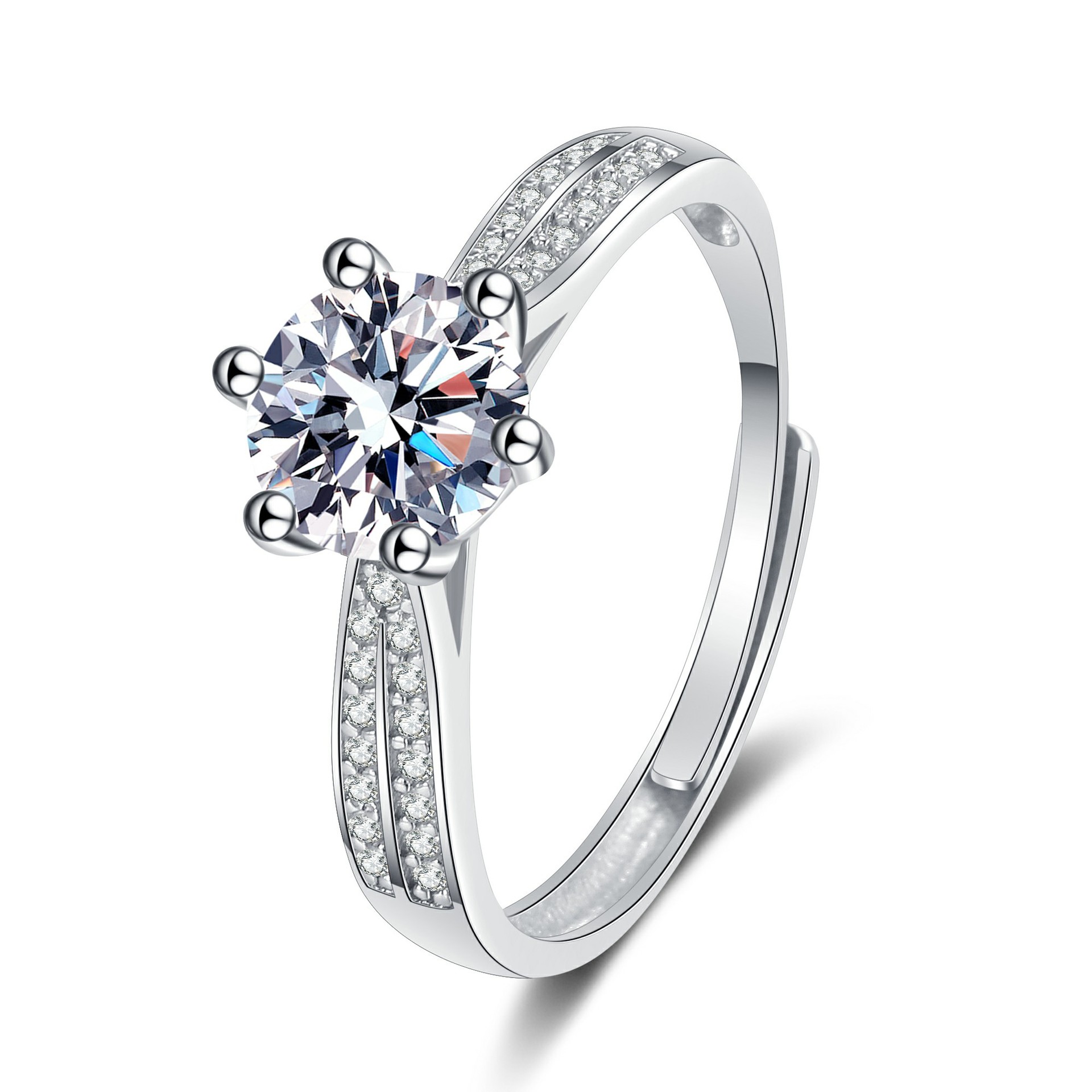 Star ring (white diamond)